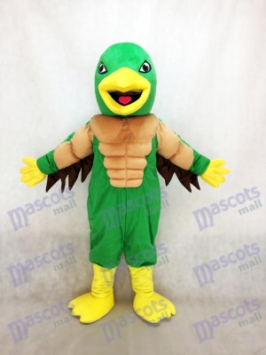 Mighty Golden Eagle Green und Gelb Maskottchen Kostüm