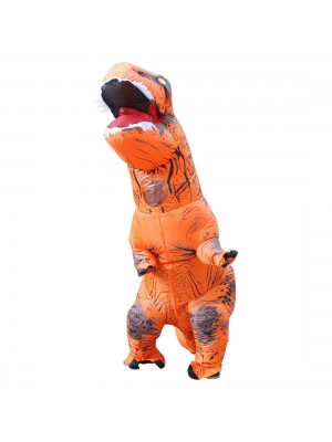 Orange Tyrannosaurus T-Rex Dinosaurier Aufblasbar Kostüm Halloween Weihnachten zum Erwachsener/Kind