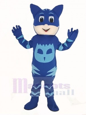 Blau PJ Masks Mädchen Catboy Maskottchen Kostüm Karikatur