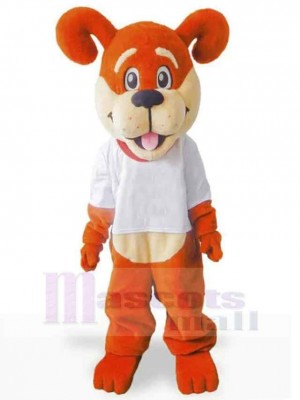 Super süßer oranger Hund Maskottchen Kostüm Tier