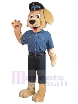 Brauner Uniform-Polizeihund Maskottchen Kostüm Tier