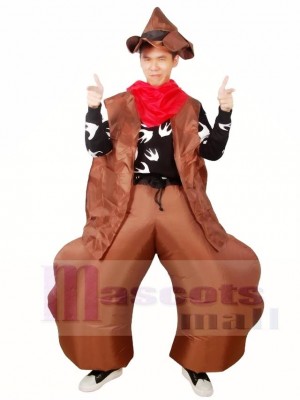 Western Cowboy aufblasbar Halloween Weihnachten Kostüme für Erwachsene