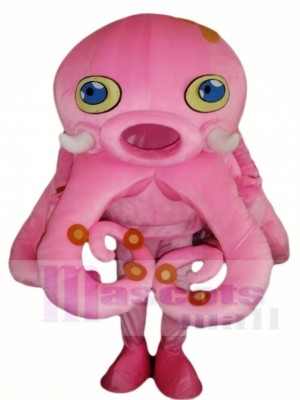 Rosa Kraken Maskottchen Kostüm Aquarium Meeresfrüchte