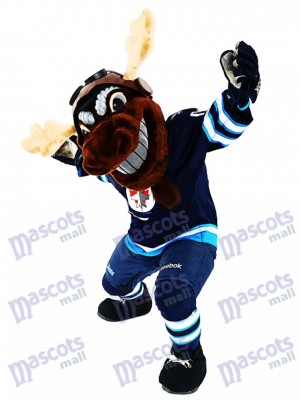 Mick E. Elch der Winnipeg Jets Manitoba Elch Maskottchen Kostüm Tier 