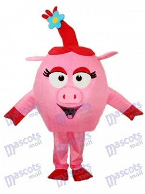 Red Round Pig Maskottchen Adult Kostüm Tier