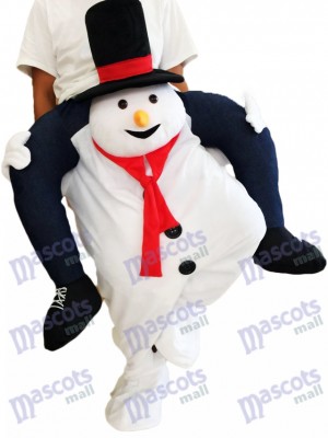 Piggyback Schneemann Carry Me Ride White Schneemann Maskottchen Kostüm chipmunks kostüm huckepack kostüm selber machen